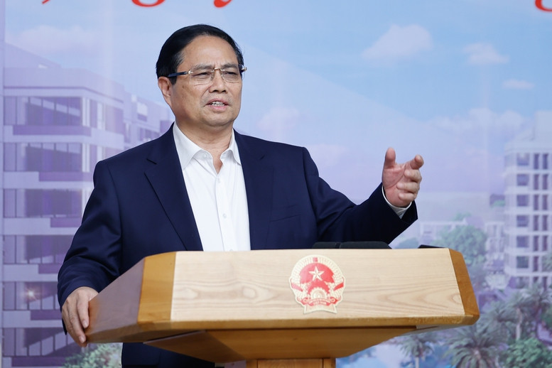 Thủ tướng Phạm Minh Chính phát biểu tại hội nghị. Ảnh: VGP.