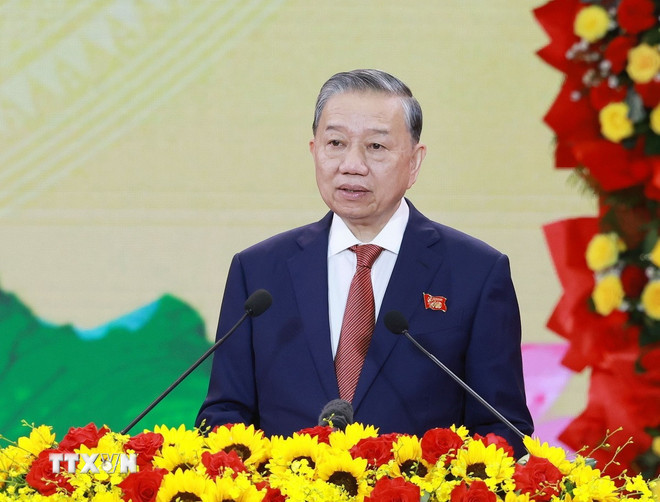 Tổng Bí thư Tô Lâm phát biểu tại chương trình. Ảnh: TTXVN.