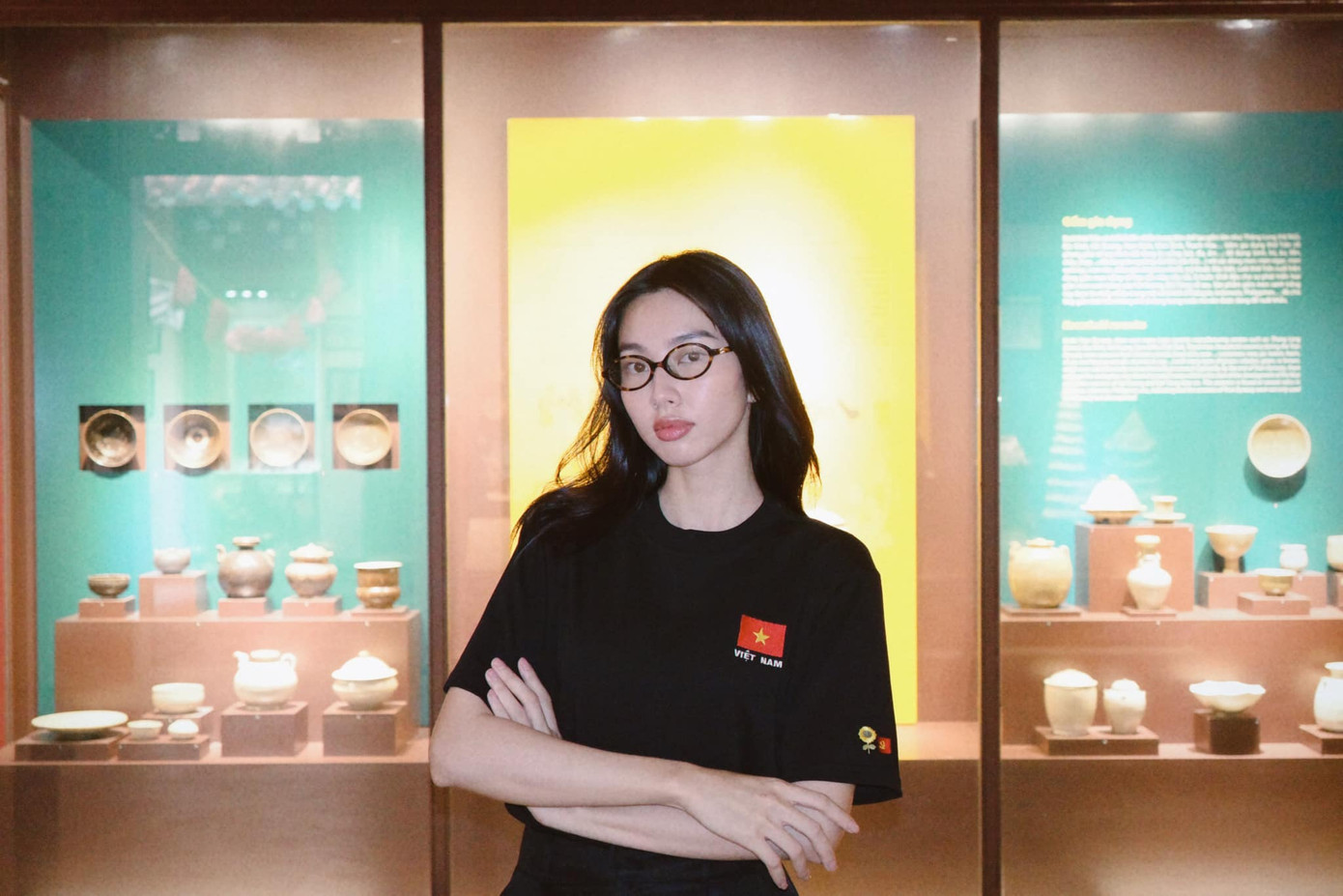 Thùy Tiên đã có một buổi thăm quan đáng nhớ tại Bảo tàng Lịch sử TP Hồ Chí Minh.