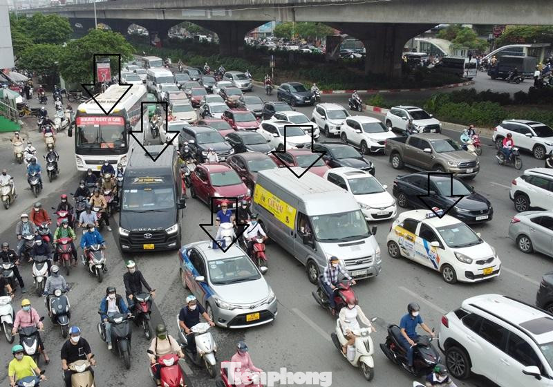 Lượng xe cá nhân và xe kinh doanh quá nhiều trên đường đang khiến giao thông Hà Nội đi lại khó khăn, gia tăng điểm ùn tắc.