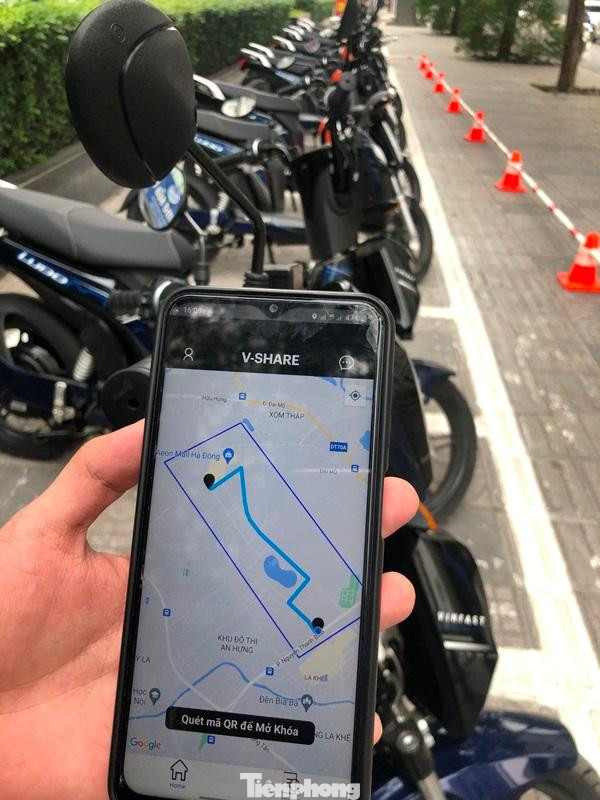 App sử dụng để vận hành, quản lý, đăng ký sử dụng xe điện 2 bánh trong chương trình thí điểm.