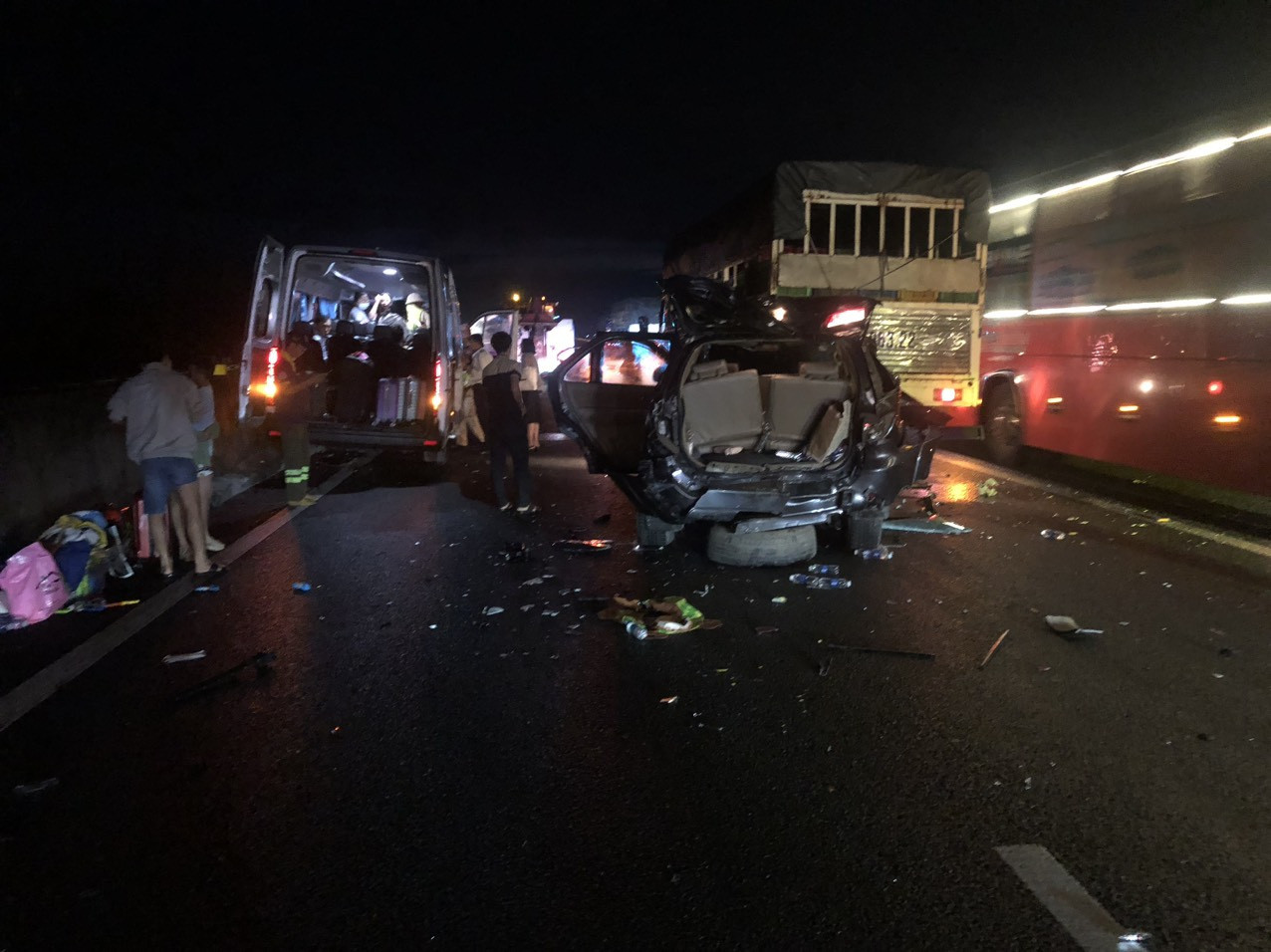 Hiện trường vụ tai nạn. Ảnh: N.Thành. Hiện trường vụ tai nạn. Ảnh: N.Thành.