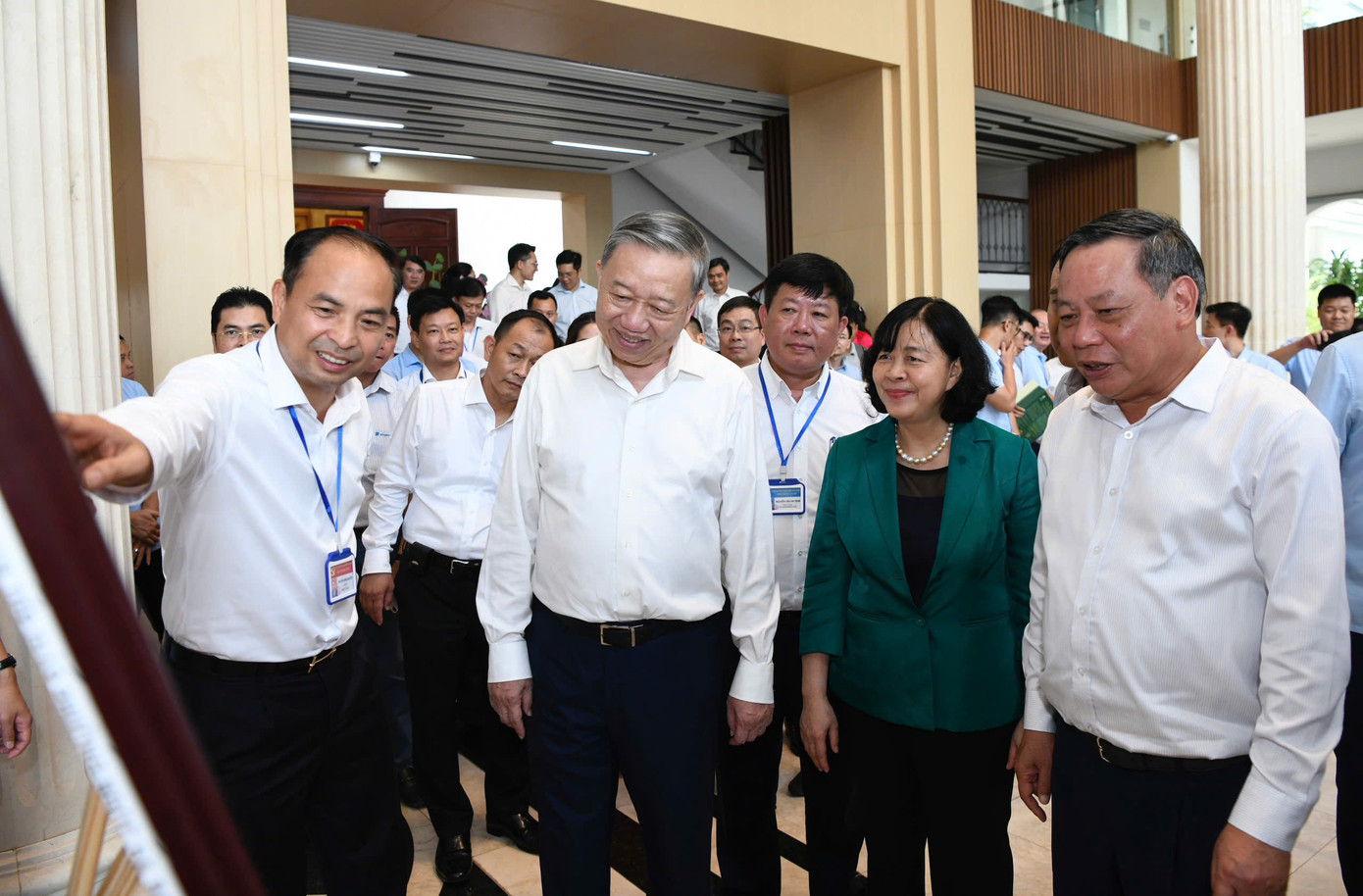 Tổng Bí thư Tô Lâm thăm, kiểm tra công tác vận hành chính quyền phường Tây Hồ (TP Hà Nội). Ảnh: Như Ý.