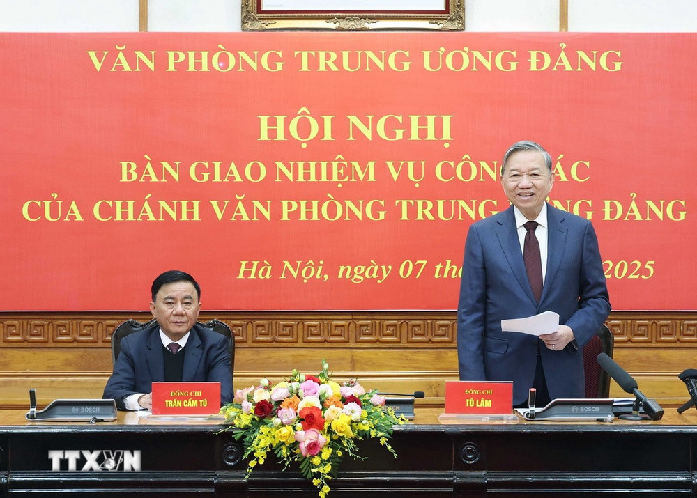 Tổng Bí thư Tô Lâm phát biểu tại hội nghị. Ảnh: TTXVN.