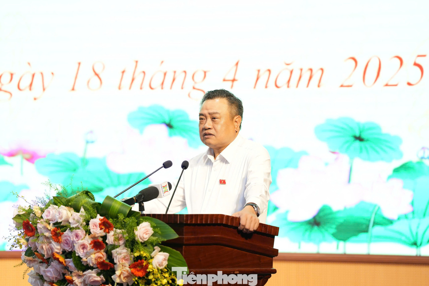 Chủ tịch UBND thành phố Hà Nội Trần Sỹ Thanh. Ảnh: PV. Chủ tịch UBND thành phố Hà Nội Trần Sỹ Thanh. Ảnh: PV.