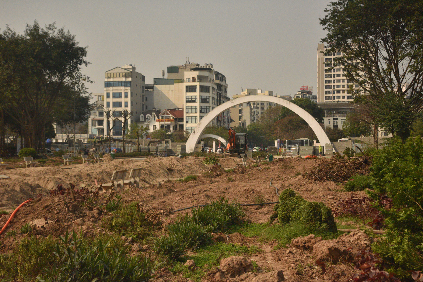 Các hạng mục đang được triển khai thi công.