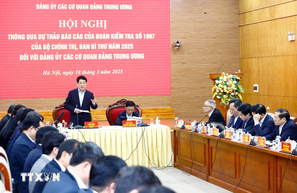 Chủ tịch nước Lương Cường phát biểu tại hội nghị. Ảnh: TTXVN. Chủ tịch nước Lương Cường phát biểu tại hội nghị. Ảnh: TTXVN.