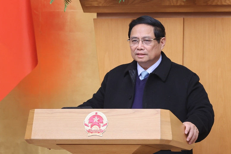 Thủ tướng Chính phủ Phạm Minh Chính phát biểu tại hội nghị. Ảnh: VGP.