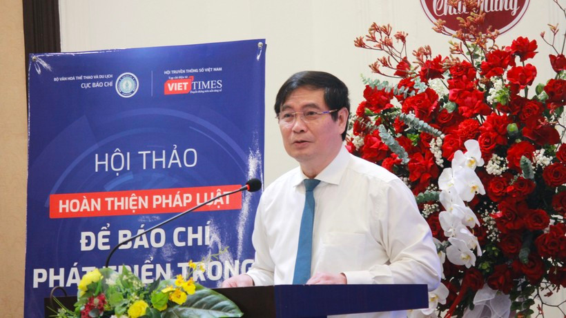 Phó trưởng Ban Tuyên giáo và Dân vận Trung ương Phan Xuân Thủy phát biểu tại hội thảo.