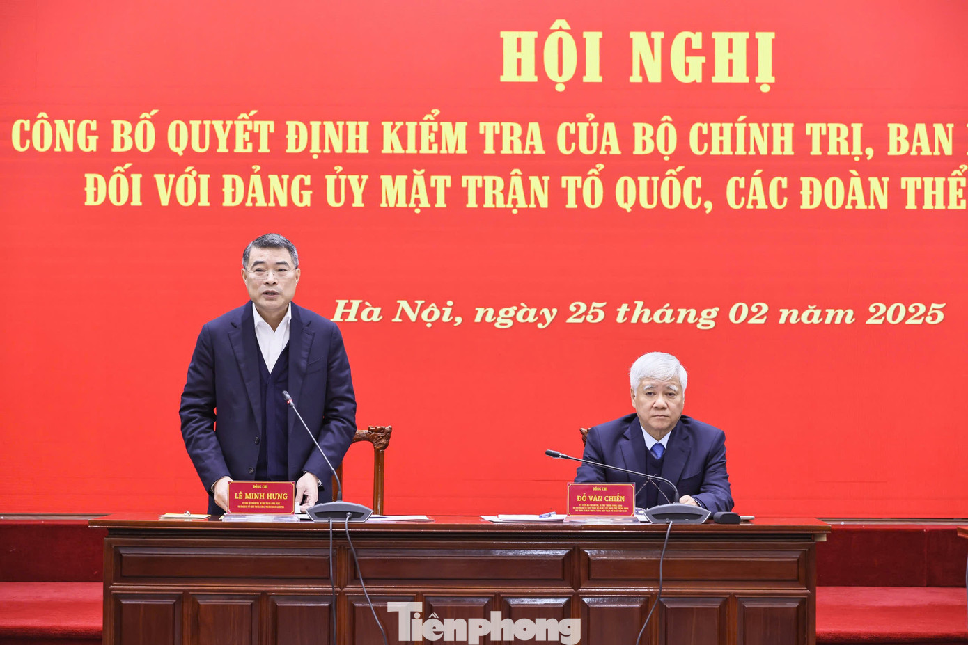 Trưởng Ban Tổ chức Trung ương Lê Minh Hưng phát biểu tại hội nghị. Ảnh: Như Ý. Trưởng Ban Tổ chức Trung ương Lê Minh Hưng phát biểu tại hội nghị. Ảnh: Như Ý.