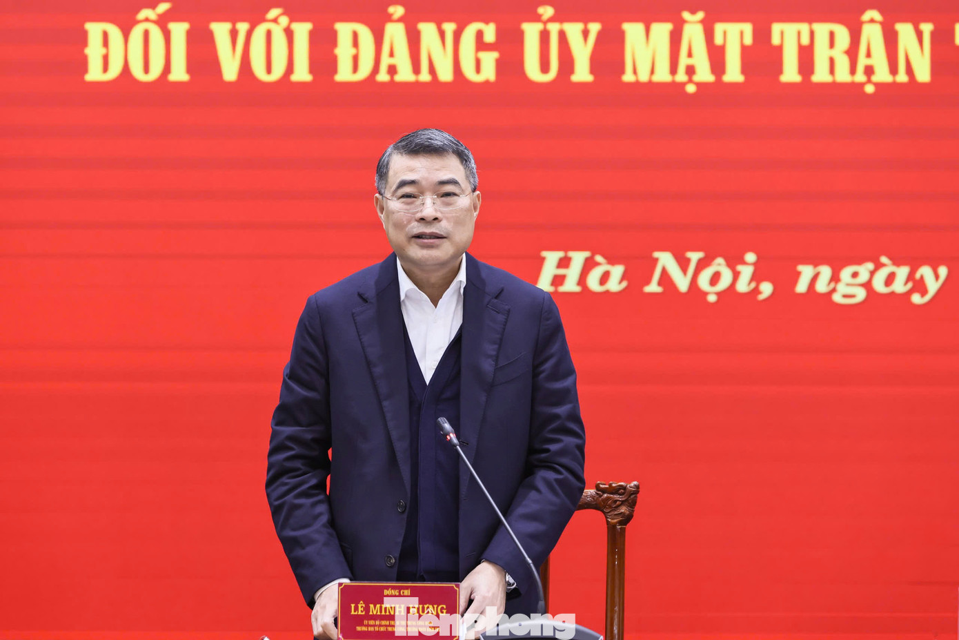 Trưởng Ban Tổ chức Trung ương Lê Minh Hưng - Trưởng Đoàn Kiểm tra phát biểu. Ảnh: Như Ý. Trưởng Ban Tổ chức Trung ương Lê Minh Hưng - Trưởng Đoàn Kiểm tra phát biểu. Ảnh: Như Ý.