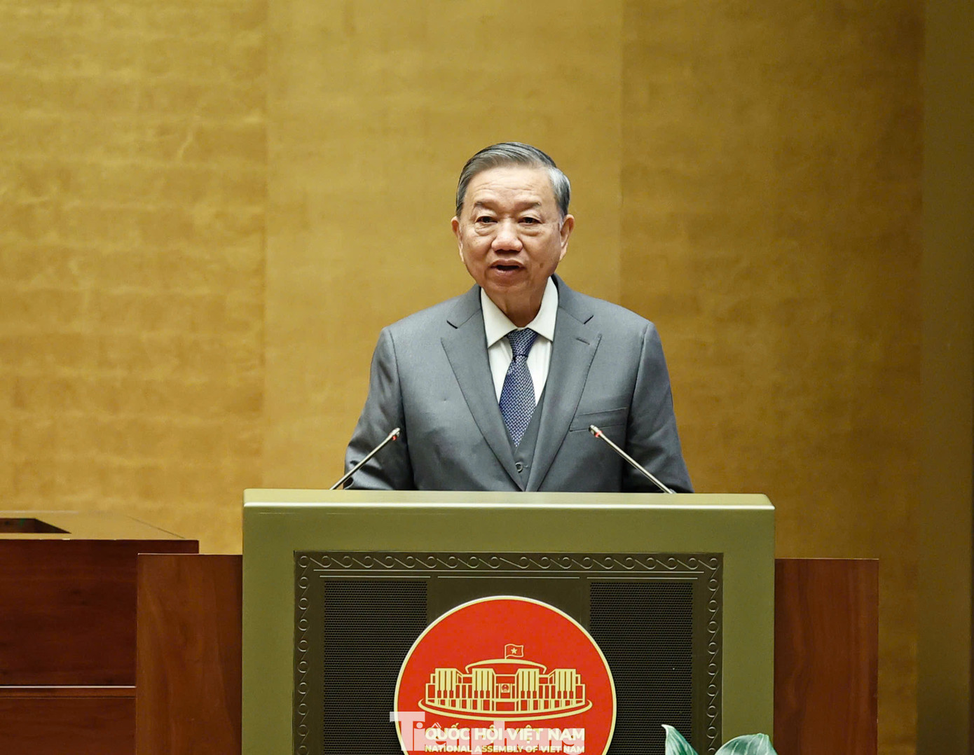 Tổng Bí thư Tô Lâm phát biểu tại hội nghị. Ảnh: Như Ý.