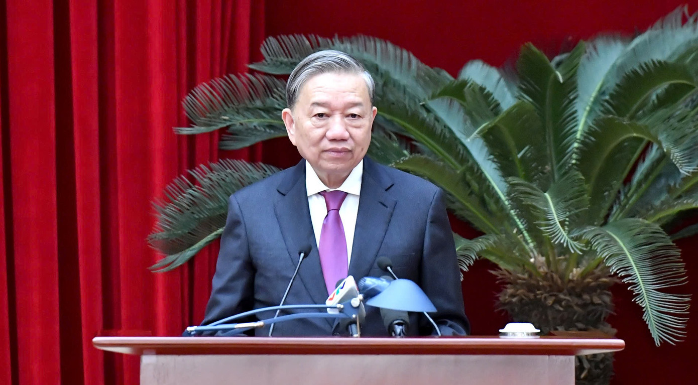 Hội nghị Ban Chấp hành Trung ương Đảng khóa XIII. Ảnh: TTXVN.