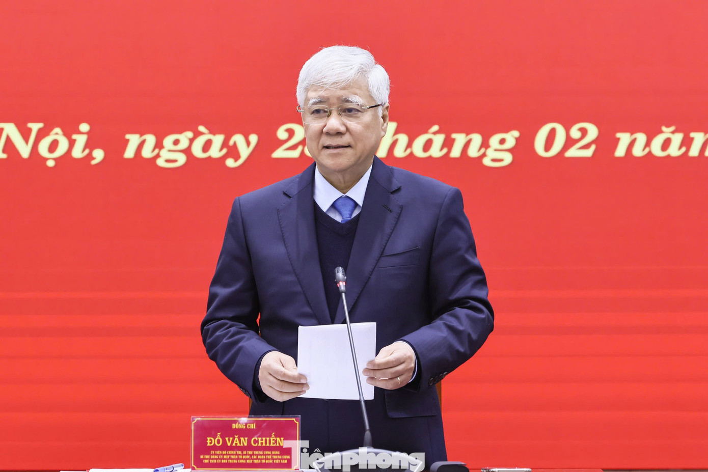 Bí thư Đảng uỷ MTTQ, các đoàn thể Trung ương - Chủ tịch Uỷ ban Trung ương MTTQ Việt Nam Đỗ Văn Chiến phát biểu tại hội nghị. Ảnh: Như Ý. Bí thư Đảng uỷ MTTQ, các đoàn thể Trung ương - Chủ tịch Uỷ ban Trung ương MTTQ Việt Nam Đỗ Văn Chiến phát biểu tại hội nghị. Ảnh: Như Ý.