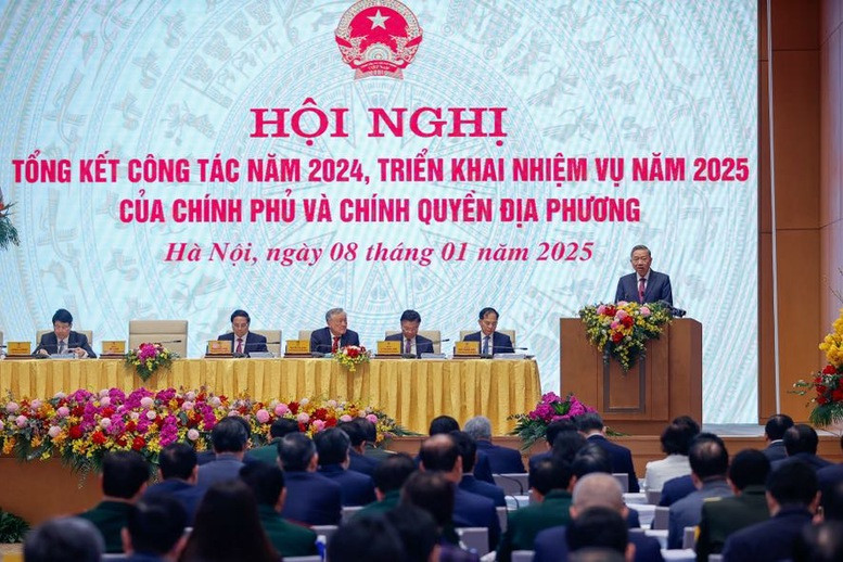 Tổng Bí thư Tô Lâm phát biểu tại hội nghị. Ảnh: VGP. Tổng Bí thư Tô Lâm phát biểu tại hội nghị. Ảnh: VGP.