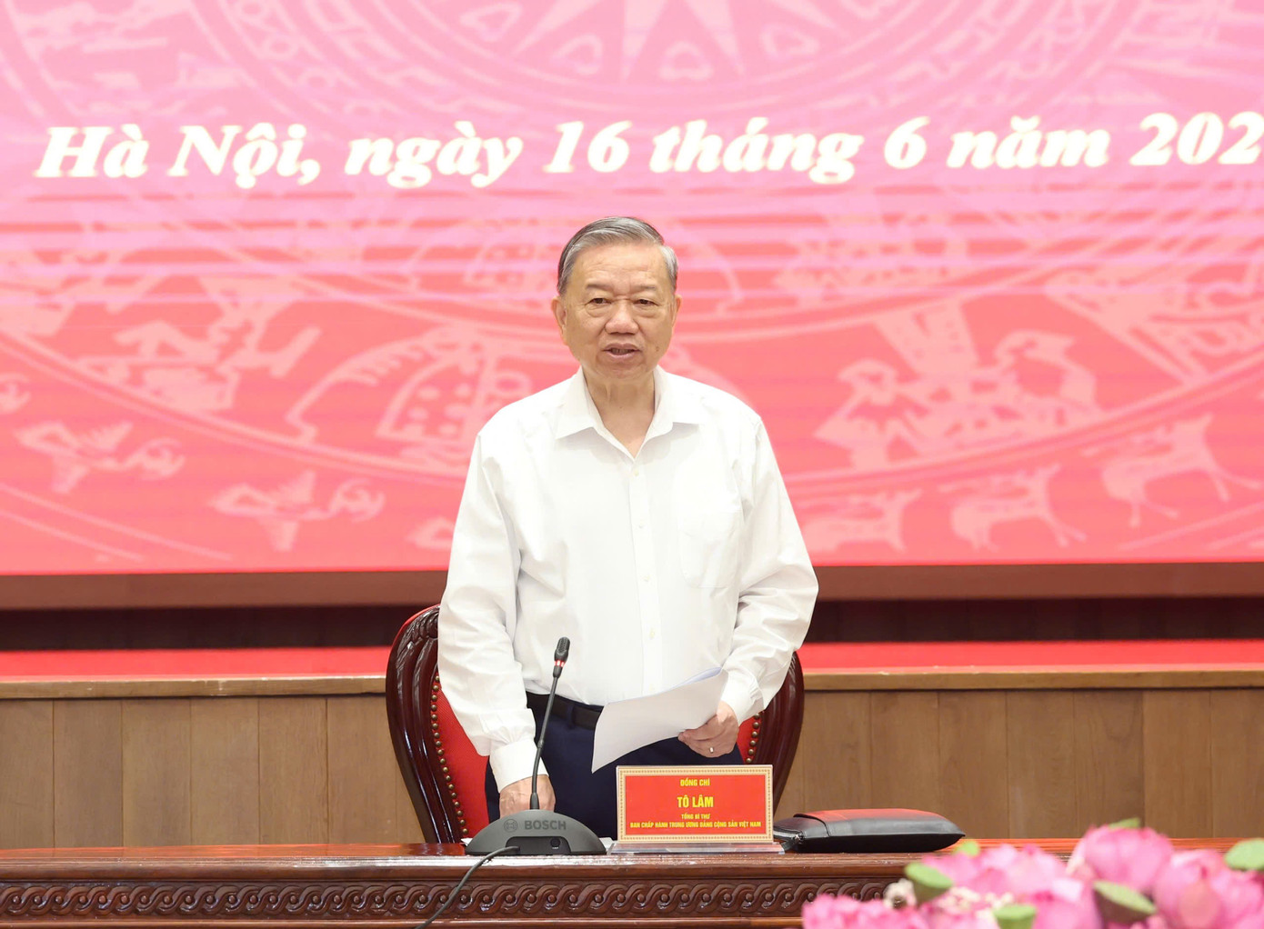 Tổng Bí thư Tô Lâm phát biểu tại buổi làm việc. Ảnh: Nhật Minh.