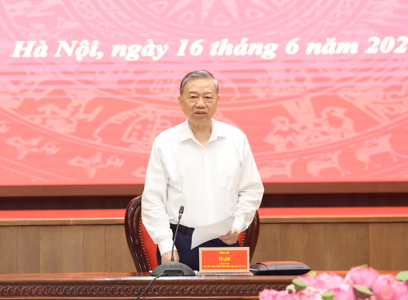 Tổng Bí thư Tô Lâm phát biểu tại buổi làm việc. Ảnh: Nhật Minh. Tổng Bí thư Tô Lâm phát biểu tại buổi làm việc. Ảnh: Nhật Minh.