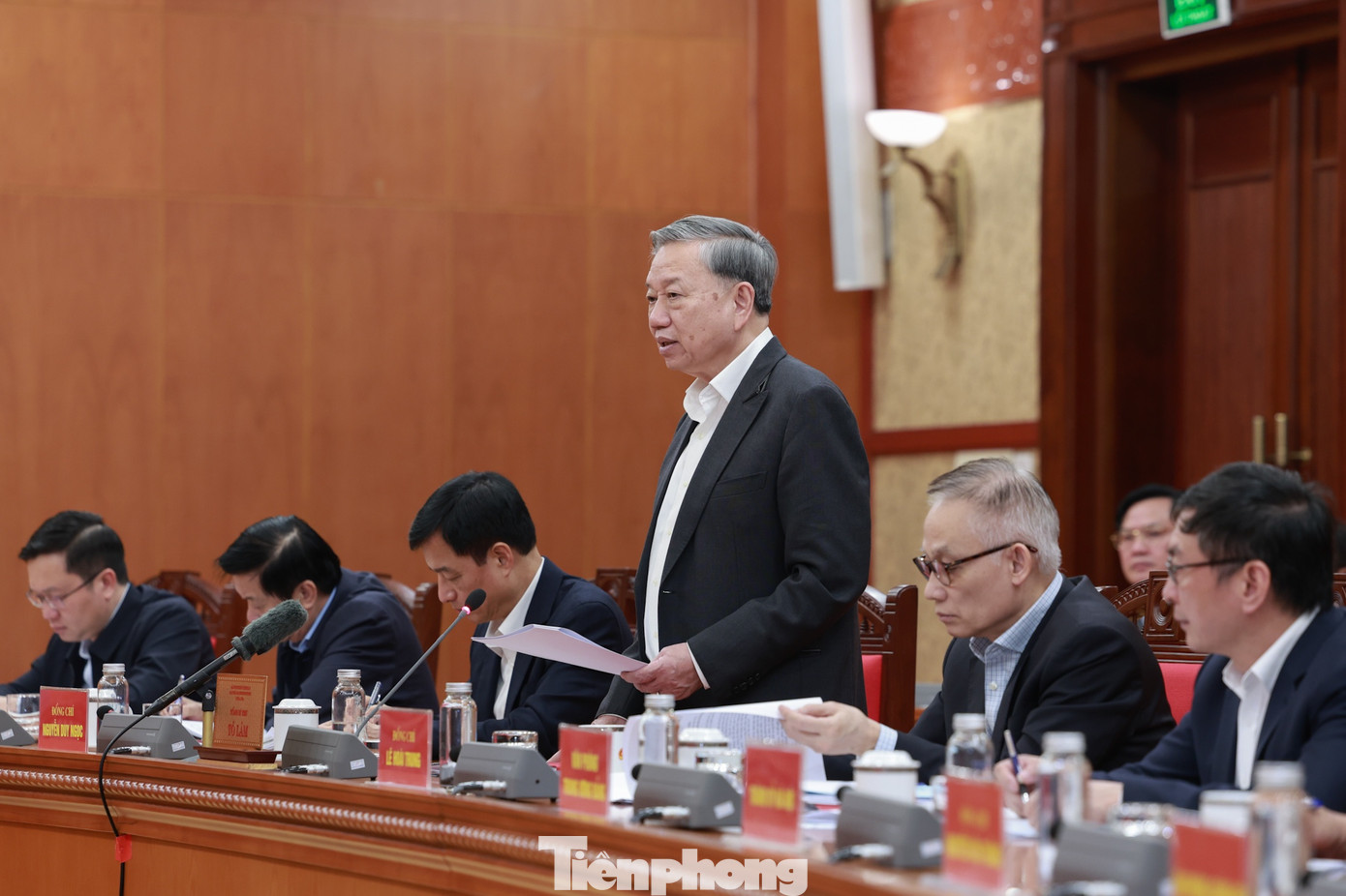 Tổng Bí thư Tô Lâm phát biểu tại buổi làm việc. Ảnh: Minh Châu.