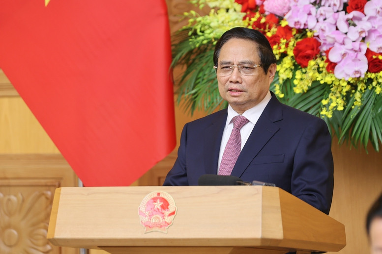 Thủ tướng Phạm Minh Chính phát biểu tại phiên họp. Ảnh: VGP. Thủ tướng Phạm Minh Chính phát biểu tại phiên họp. Ảnh: VGP.