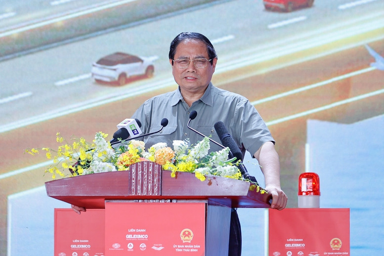 Thủ tướng Chính phủ Phạm Minh Chính phát biểu tại buổi lễ. Ảnh: VGP.