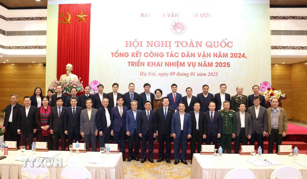 Thường trực Ban Bí thư, Chủ nhiệm Ủy ban Kiểm tra Trung ương Trần Cẩm Tú và các đại biểu dự hội nghị. Ảnh: TTXVN.