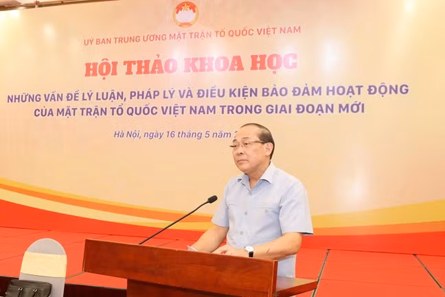 Phó Chủ tịch Uỷ ban Trung ương MTTQ Việt Nam Hoàng Công Thủy. Ảnh: PV.