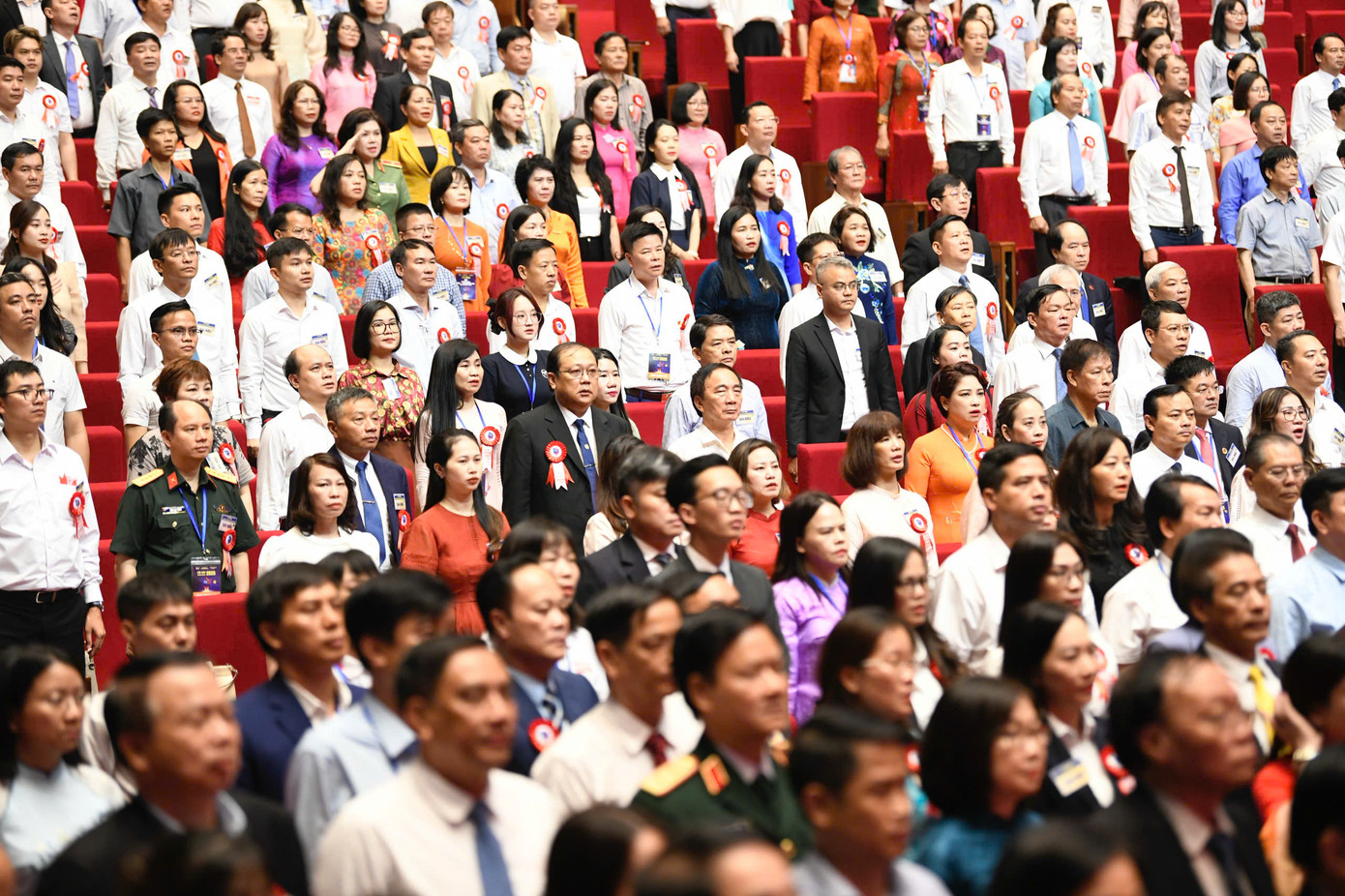 Các đại biểu dự lễ kỷ niệm. Ảnh: Như Ý.