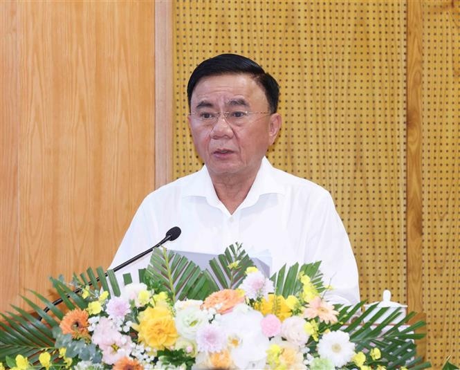 Thường trực Ban Bí thư Trần Cẩm Tú phát biểu tại hội nghị. Ảnh: TTXVN. Thường trực Ban Bí thư Trần Cẩm Tú phát biểu tại hội nghị. Ảnh: TTXVN.