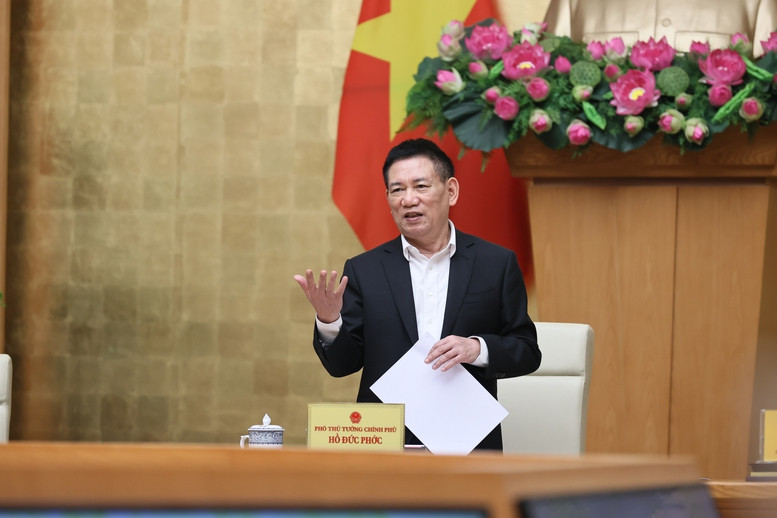 Phó Thủ tướng Chính phủ Hồ Đức Phớc phát biểu tại hội nghị. Ảnh: VGP. Phó Thủ tướng Chính phủ Hồ Đức Phớc phát biểu tại hội nghị. Ảnh: VGP.