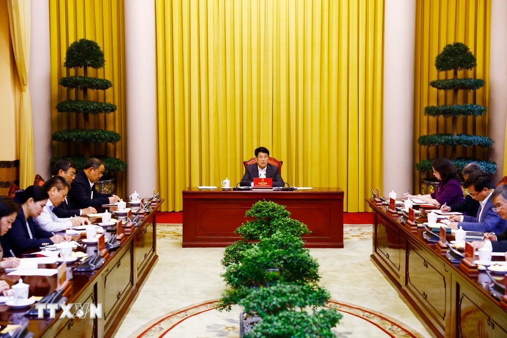 Toàn cảnh buổi làm việc. Ảnh: TTXVN. Toàn cảnh buổi làm việc. Ảnh: TTXVN.