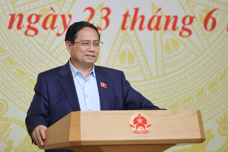 Thủ tướng Phạm Minh Chính phát biểu tại hội nghị. Ảnh: VGP.