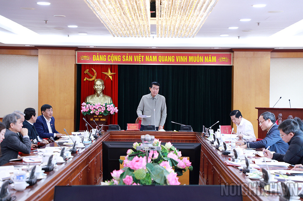 Phó trưởng Ban Thường trực Ban Nội chính Trung ương Võ Văn Dũng phát biểu kết luận hội nghị. Ảnh: Noichinh.vn Phó trưởng Ban Thường trực Ban Nội chính Trung ương Võ Văn Dũng phát biểu kết luận hội nghị. Ảnh: Noichinh.vn