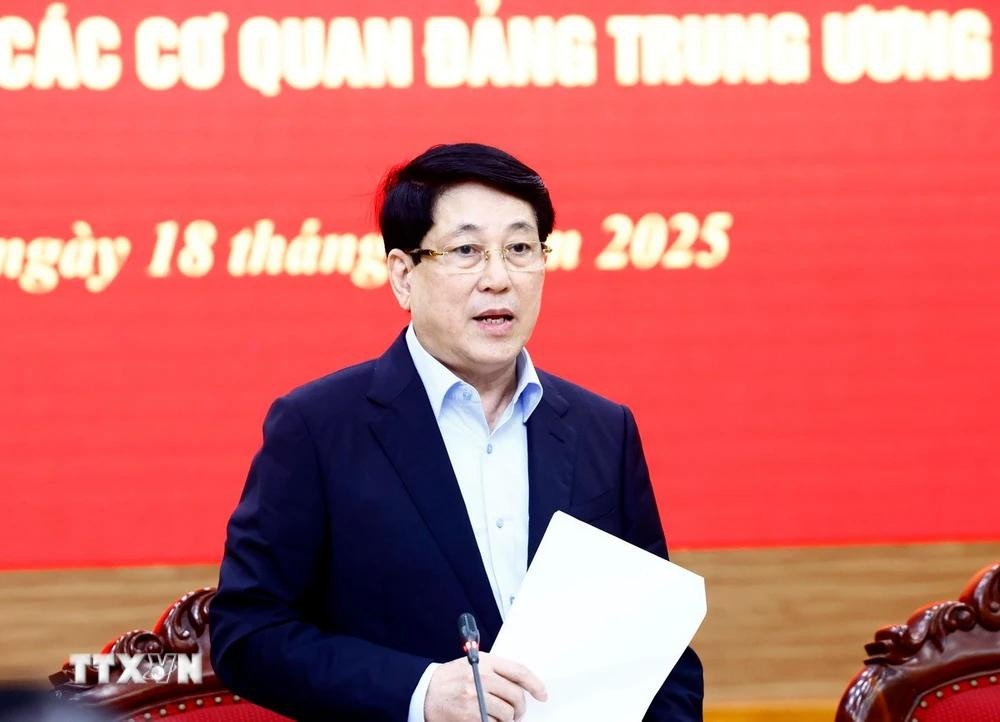 Chủ tịch nước Lương Cường phát biểu tại hội nghị. Ảnh: TTXVN. Chủ tịch nước Lương Cường phát biểu tại hội nghị. Ảnh: TTXVN.