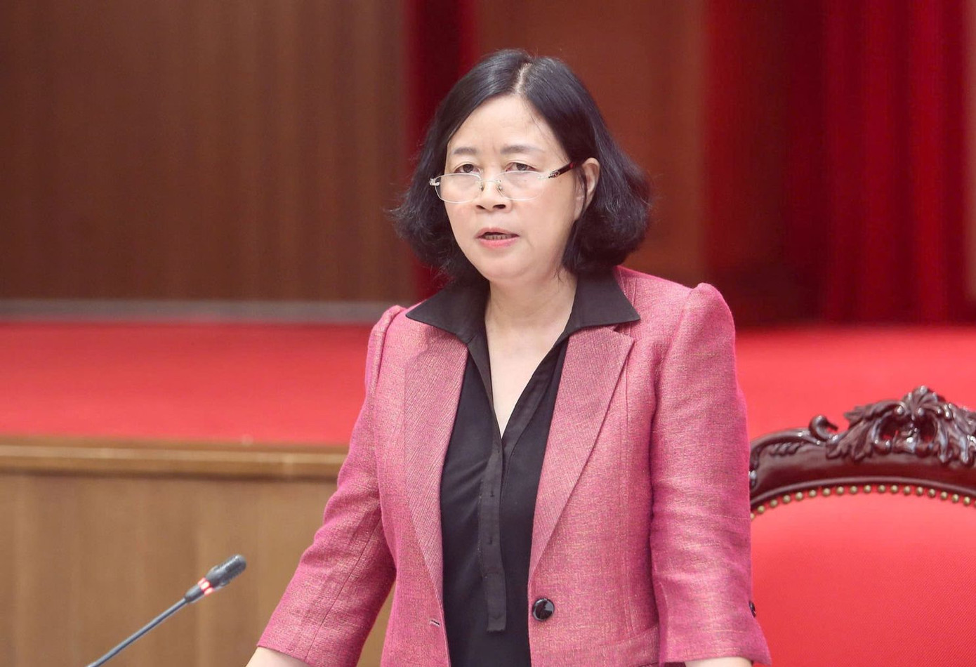 Bí thư Thành uỷ Hà Nội Bùi Thị Minh Hoài. Ảnh: PV. Bí thư Thành uỷ Hà Nội Bùi Thị Minh Hoài. Ảnh: PV.