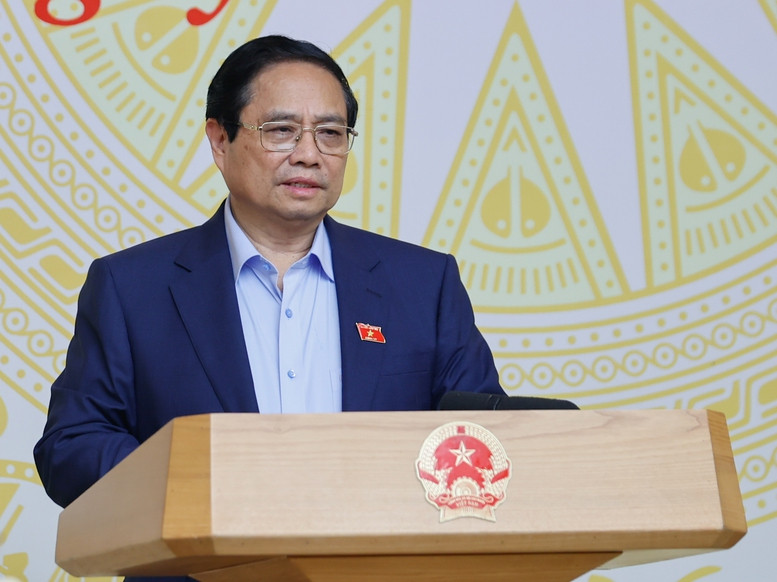 Thủ tướng Chính phủ Phạm Minh Chính phát biểu tại cuộc họp. Ảnh: VGP. Thủ tướng Chính phủ Phạm Minh Chính phát biểu tại cuộc họp. Ảnh: VGP.