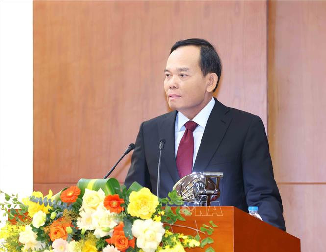 Trưởng Ban Kinh tế Trung ương Trần Lưu Quang phát biểu chỉ đạo hội nghị. Ảnh: TTXVN.