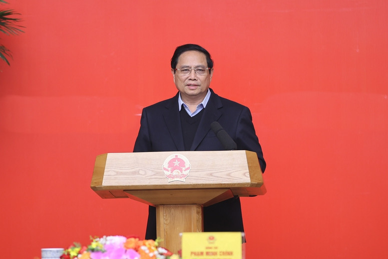 Thủ tướng Chính phủ Phạm Minh Chính phát biểu tại hội nghị. Ảnh: VGP.