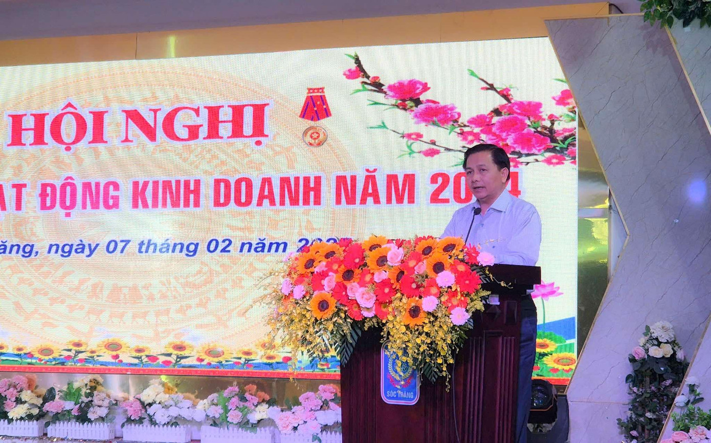 Ông Trần Văn Lâu, Chủ tịch UBND tỉnh Sóc Trăng, Chủ tịch Hội đồng XSKT Sóc Trăng phát biểu tại hội nghị. Ảnh: PV. Ông Trần Văn Lâu, Chủ tịch UBND tỉnh Sóc Trăng, Chủ tịch Hội đồng XSKT Sóc Trăng phát biểu tại hội nghị. Ảnh: PV.