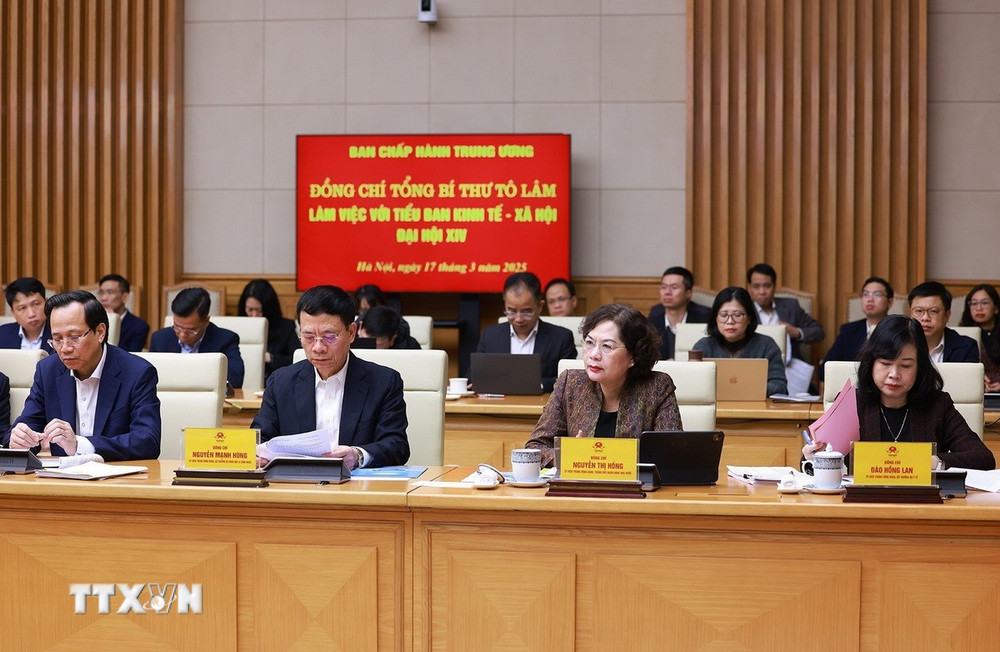 Các đại biểu tại buổi làm việc. Ảnh: TTXVN.