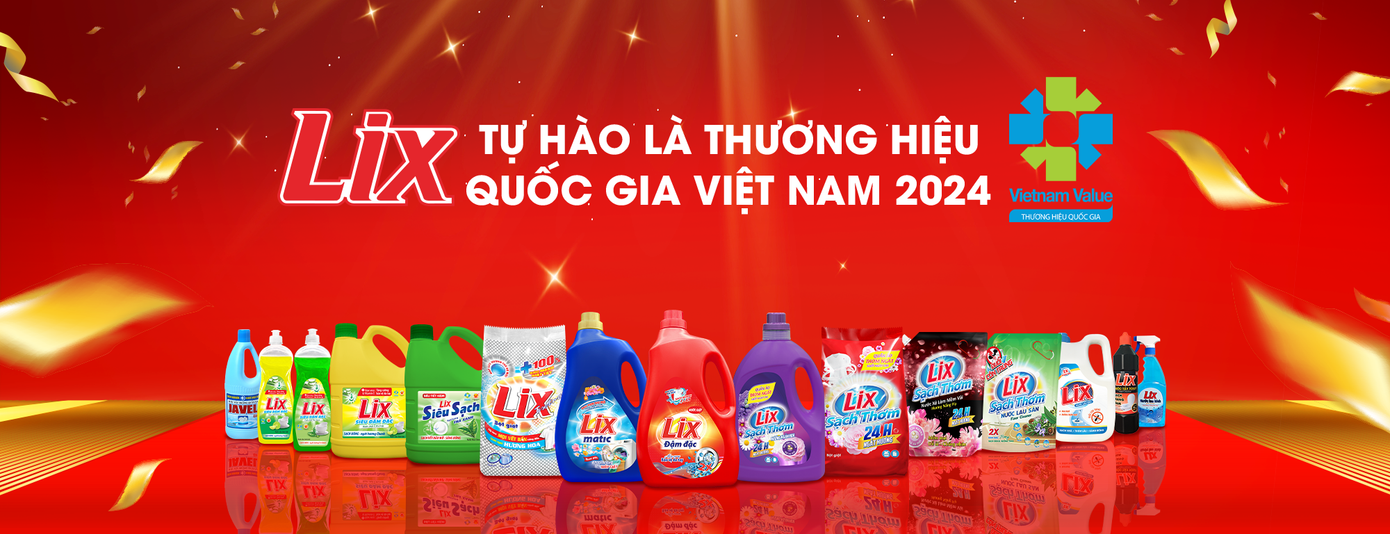 Một số các sản phẩm LIX đạt chứng nhận Thương hiệu Quốc gia 2024 Một số các sản phẩm LIX đạt chứng nhận Thương hiệu Quốc gia 2024