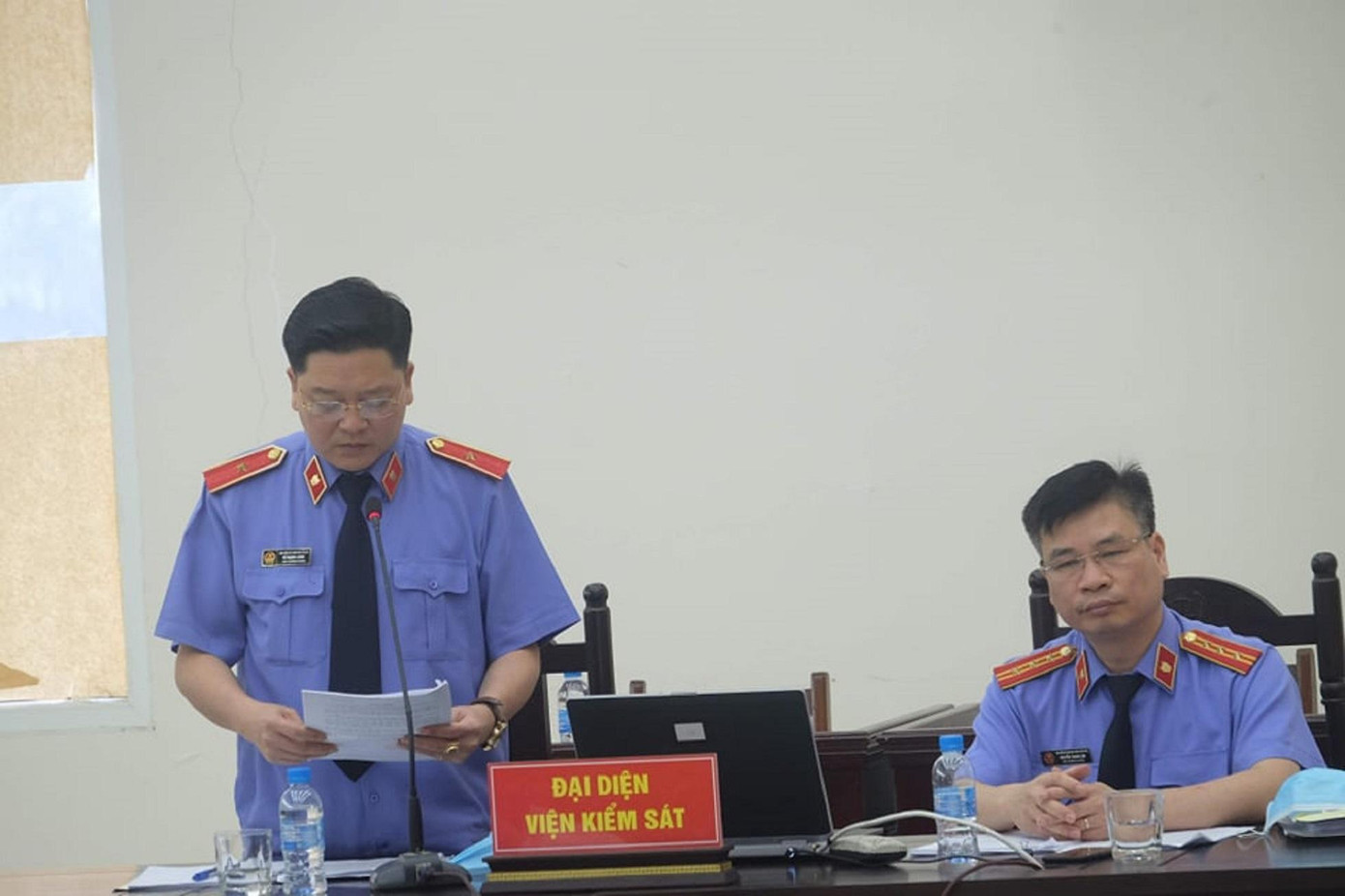 Đại diện viện kiểm sát thực hành quyền công tố tại phiên tòa sơ thẩm vụ án Nhật Cường.