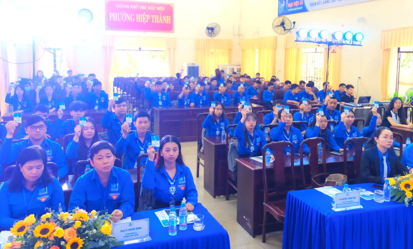 Toàn cảnh Đại hội Hội LHTN Việt Nam phường Hiệp Thành (TP.Thủ Dầu Một, Bình Dương)