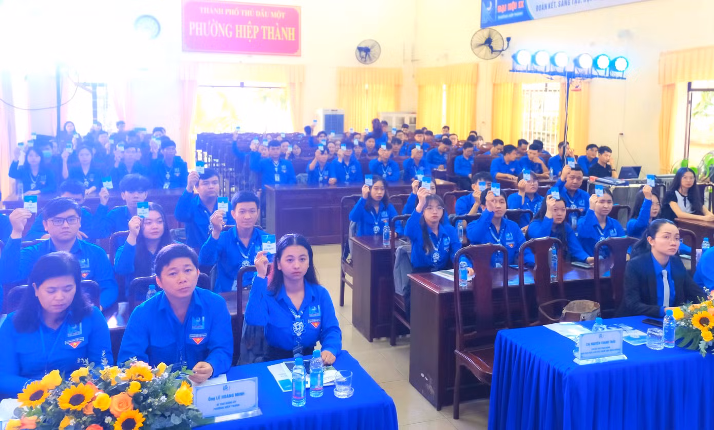 Toàn cảnh Đại hội Hội LHTN Việt Nam phường Hiệp Thành (TP.Thủ Dầu Một, Bình Dương)