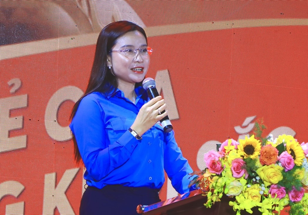 Bí thư T.Ư Đoàn, Chủ tịch Hội đồng Đội T.Ư Nguyễn Phạm Duy Trang phát biểu tại chương trình.