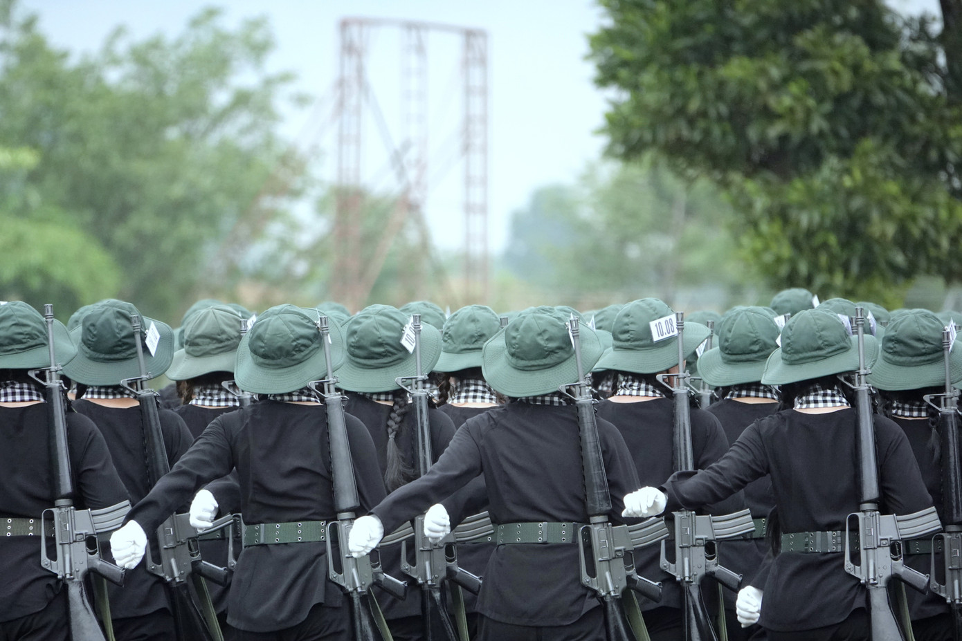 Có mặt tại Hà Nội từ ngày 6/6, Khối nữ Du kích miền Nam nhanh chóng cơ động tới TB4 cùng 6 khối nữ khác nỗ lực luyện rèn với quyết tâm hoàn thành xuất sắc nhiệm vụ A80.