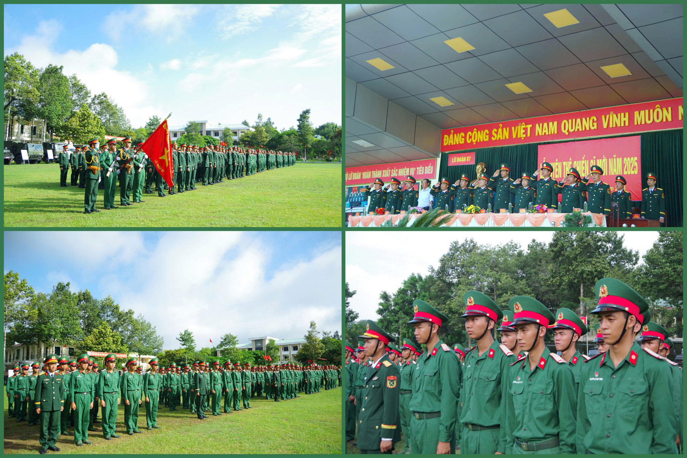 Quang cảnh Lễ tuyên thệ chiến sĩ mới ở Lữ đoàn 87.