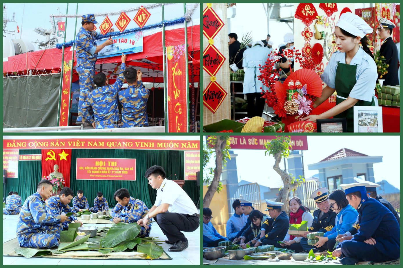 Các hoạt động chuẩn bị đón Tết Nguyên đán Ất Tỵ 2025 tại một số đơn vị Hải quân. Các hoạt động chuẩn bị đón Tết Nguyên đán Ất Tỵ 2025 tại một số đơn vị Hải quân.