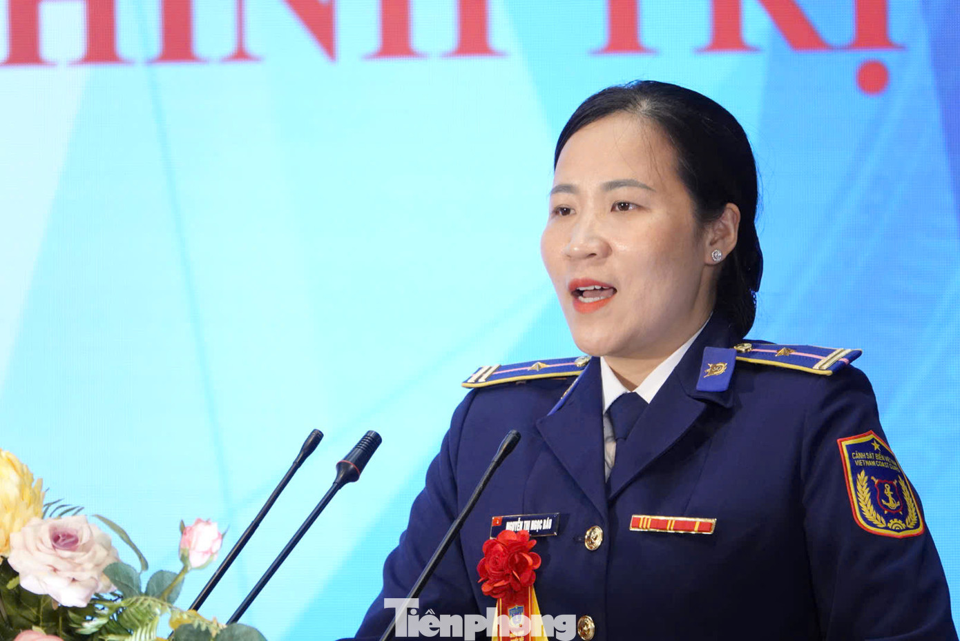 Hội nghị là dịp để các nữ quân nhân Cảnh sát biển có cơ hội chia sẻ về quá trình công tác và cống hiến cho cơ quan, đơn vị.