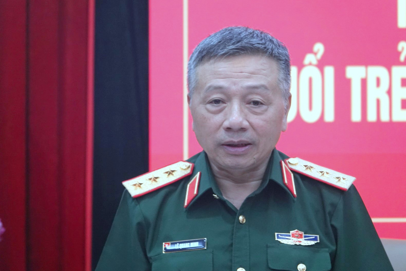 Thượng tướng Lê Quang Minh phát biểu tại hội nghị.