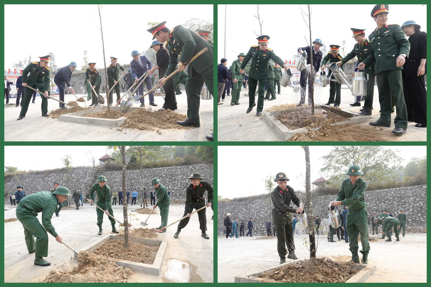 Các đại biểu dự chương trình tham gia Tết trồng cây “Đời đời nhớ ơn Bác Hồ” tại phường Hòa Long, thành phố Bắc Ninh, chiều 11/2. Các đại biểu dự chương trình tham gia Tết trồng cây “Đời đời nhớ ơn Bác Hồ” tại phường Hòa Long, thành phố Bắc Ninh, chiều 11/2.